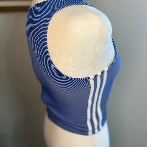 Adidas Womens Zippable Blue Small
Cropped Stripes - Picture 11 of 12